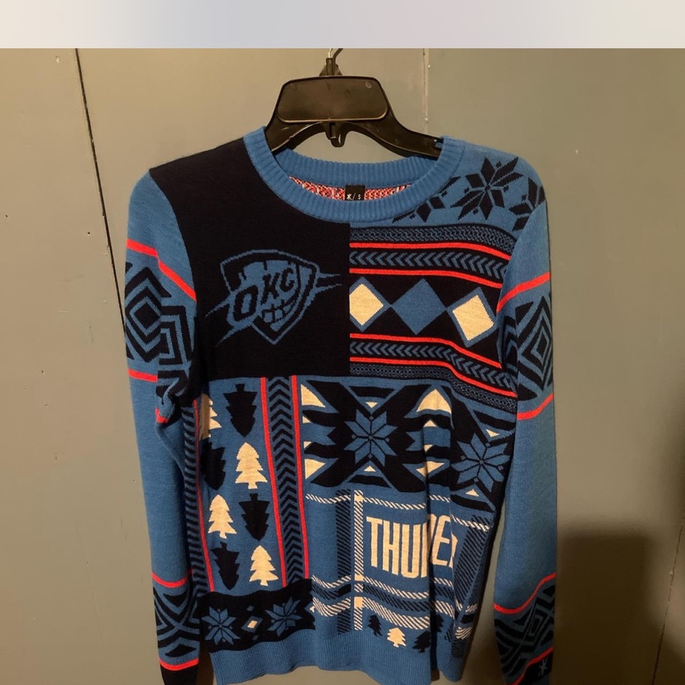 OKC Blue Patterned Men's Sweater